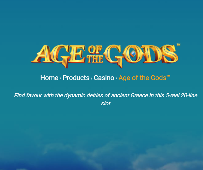 Reseña de la Tragaperras “Age of the Gods” By Playtech