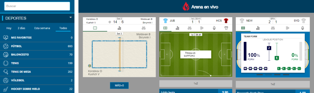 mercados deportivos disponibles en texsportbet