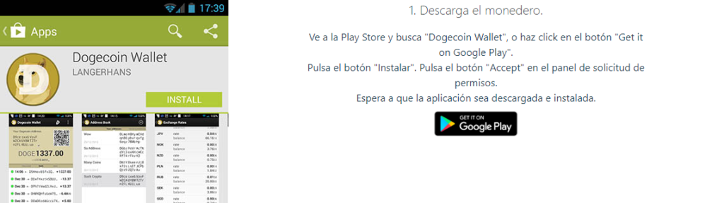 Descarga el monedero Dogecoin