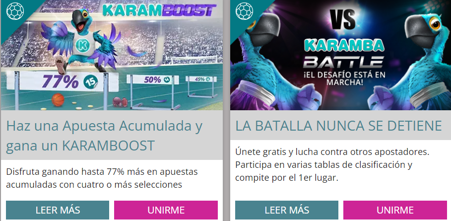 Bonos y Promociones de Karamba